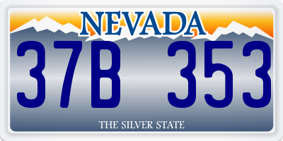 NV license plate 37B353