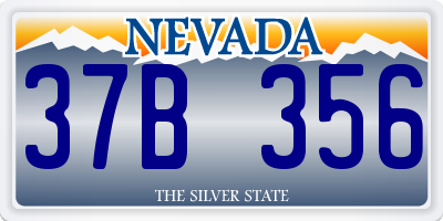 NV license plate 37B356