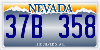 NV license plate 37B358
