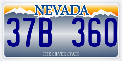 NV license plate 37B360