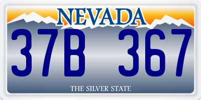 NV license plate 37B367