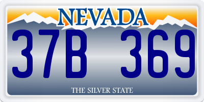 NV license plate 37B369