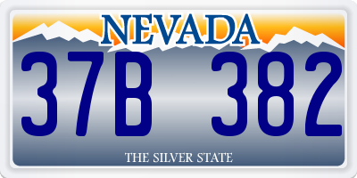 NV license plate 37B382