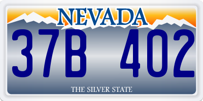 NV license plate 37B402