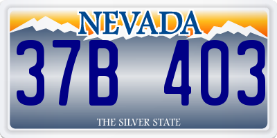 NV license plate 37B403