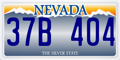 NV license plate 37B404