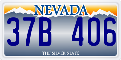NV license plate 37B406