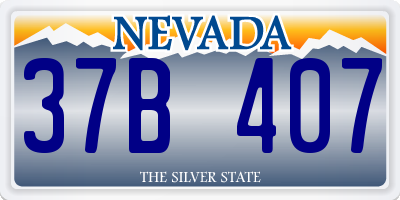 NV license plate 37B407