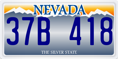 NV license plate 37B418