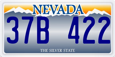 NV license plate 37B422