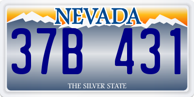 NV license plate 37B431