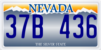 NV license plate 37B436