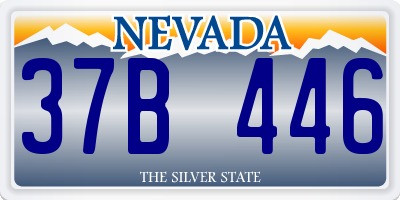 NV license plate 37B446