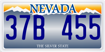 NV license plate 37B455