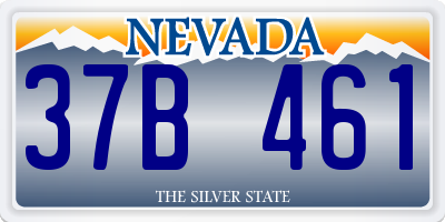 NV license plate 37B461