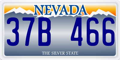 NV license plate 37B466