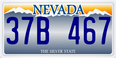 NV license plate 37B467