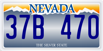 NV license plate 37B470