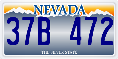 NV license plate 37B472