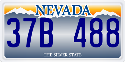 NV license plate 37B488