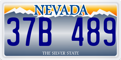 NV license plate 37B489