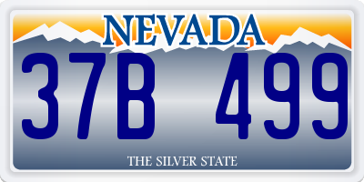 NV license plate 37B499