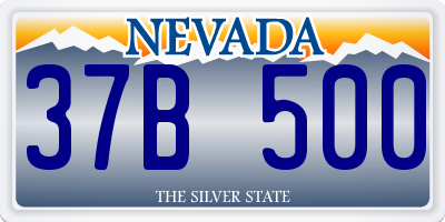 NV license plate 37B500