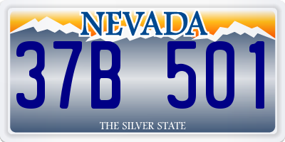 NV license plate 37B501
