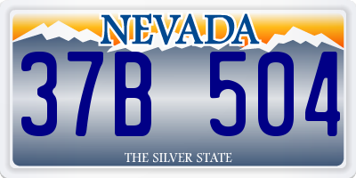 NV license plate 37B504