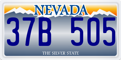 NV license plate 37B505