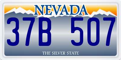 NV license plate 37B507