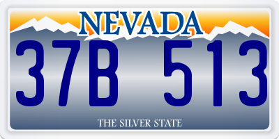 NV license plate 37B513