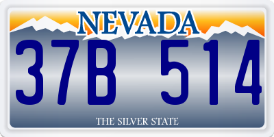 NV license plate 37B514