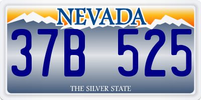 NV license plate 37B525