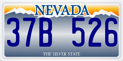 NV license plate 37B526