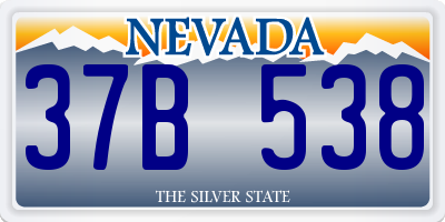 NV license plate 37B538