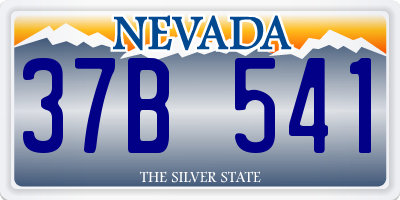 NV license plate 37B541