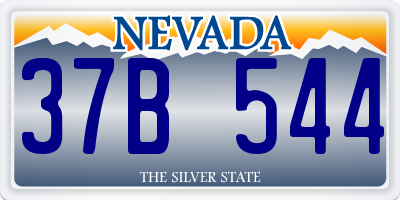 NV license plate 37B544
