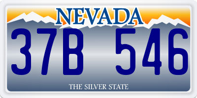 NV license plate 37B546
