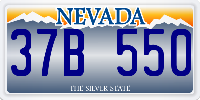NV license plate 37B550