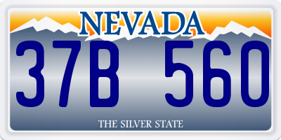 NV license plate 37B560