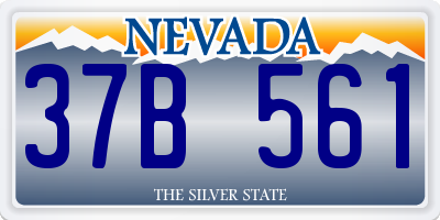 NV license plate 37B561