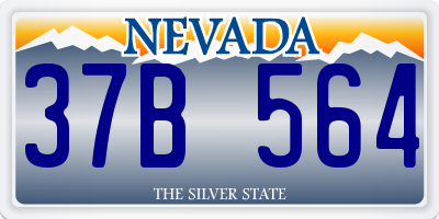 NV license plate 37B564
