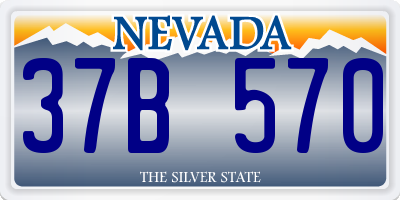 NV license plate 37B570