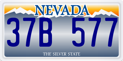 NV license plate 37B577
