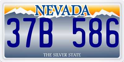 NV license plate 37B586