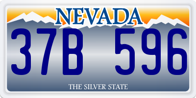 NV license plate 37B596
