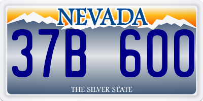 NV license plate 37B600