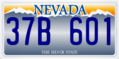 NV license plate 37B601