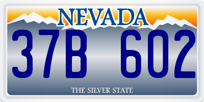 NV license plate 37B602